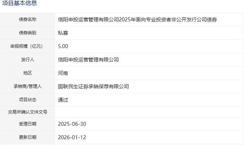 信陽申投運(yùn)營管理公司5億元公司債獲批，加碼人工智能公共服務(wù)技術(shù)咨詢服務(wù)